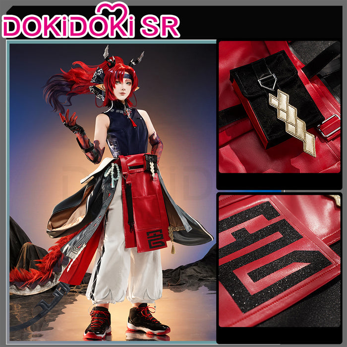 DokiDoki-SR Game Arknights Cosplay Yu Costume / Tail / Horns