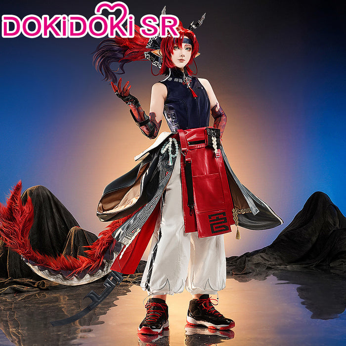 DokiDoki-SR Game Arknights Cosplay Yu Costume / Tail / Horns