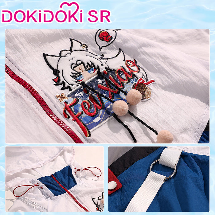 DokiDoki-SR Game Honkai: Star Rail Cosplay Hanabi / Feixiao Costume Sun Protection Jacket Sparkle Doujin Casual Wear