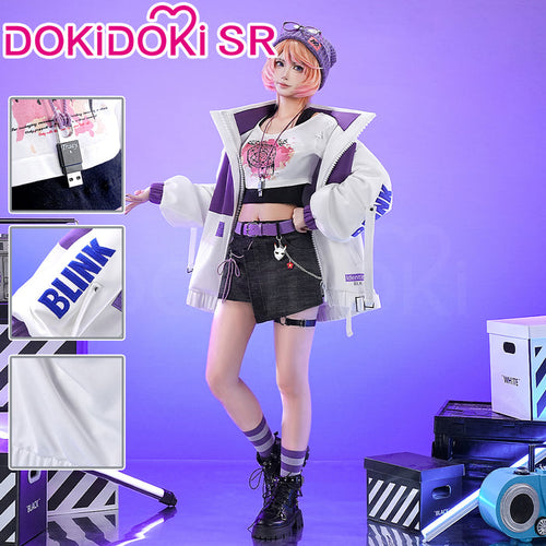 DokiDoki-SR Game Identity V Cosplay Tracy Reznik Costume Mechanic BLK. TRACY Casual Wear idv