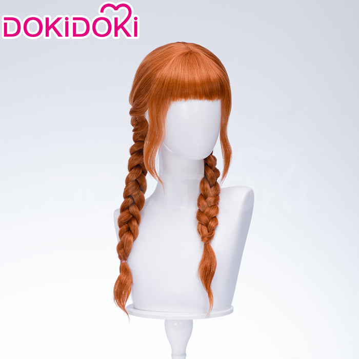 DokiDoki TV Season 2 Cosplay Wig Long Orange Double Ponytails Hair
