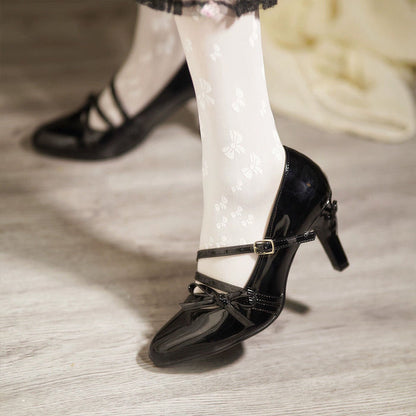 【In Stock】Dokidoki Cosplay Shoes lolita  Blue / Green / Pink / White / Black / Red Princess Elegant Cute