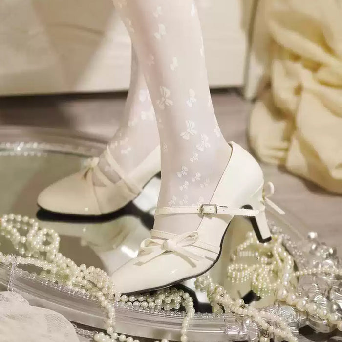 【In Stock】Dokidoki Cosplay Shoes lolita  Blue / Green / Pink / White / Black / Red Princess Elegant Cute