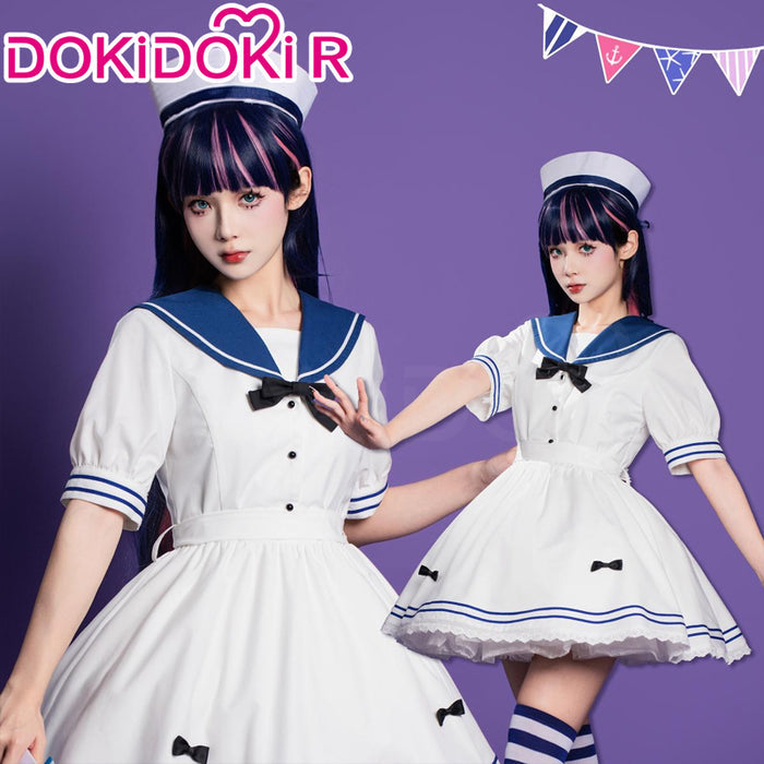 【In Stock】DokiDoki-R Anime Cosplay Costume Blue Navy Dress