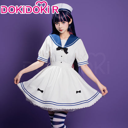 【In Stock】DokiDoki-R Anime Cosplay Costume Blue Navy Dress