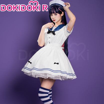 【In Stock】DokiDoki-R Anime Cosplay Costume Blue Navy Dress