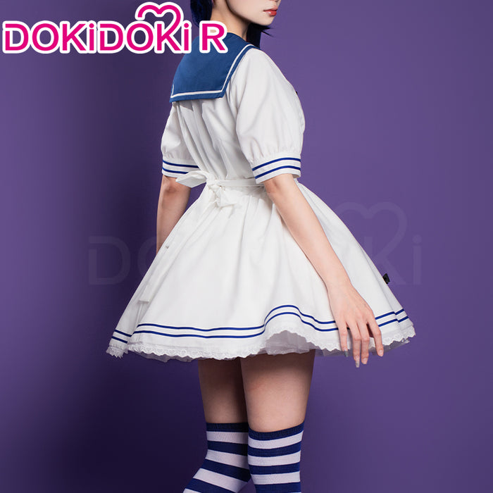 【In Stock】DokiDoki-R Anime Cosplay Costume Blue Navy Dress