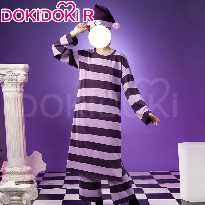 【In Stock】DokiDoki-R Anime Cosplay  Costume Purple Striped Pajamas