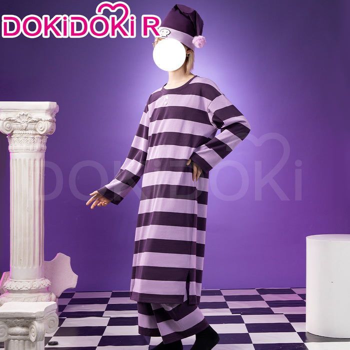 【In Stock】DokiDoki-R Anime Cosplay  Costume Purple Striped Pajamas