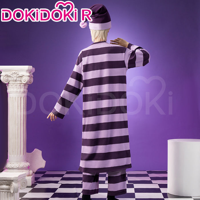 【In Stock】DokiDoki-R Anime Cosplay  Costume Purple Striped Pajamas