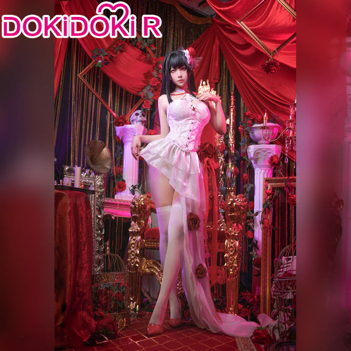 【In Stock】DokiDoki-R Game Cosplay Cosplay White Dress Costume Bonding Chain : Pain Eater