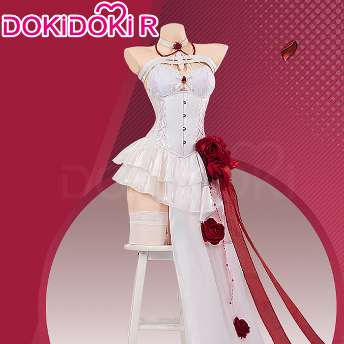 【In Stock】DokiDoki-R Game Cosplay Cosplay White Dress Costume Bonding Chain : Pain Eater