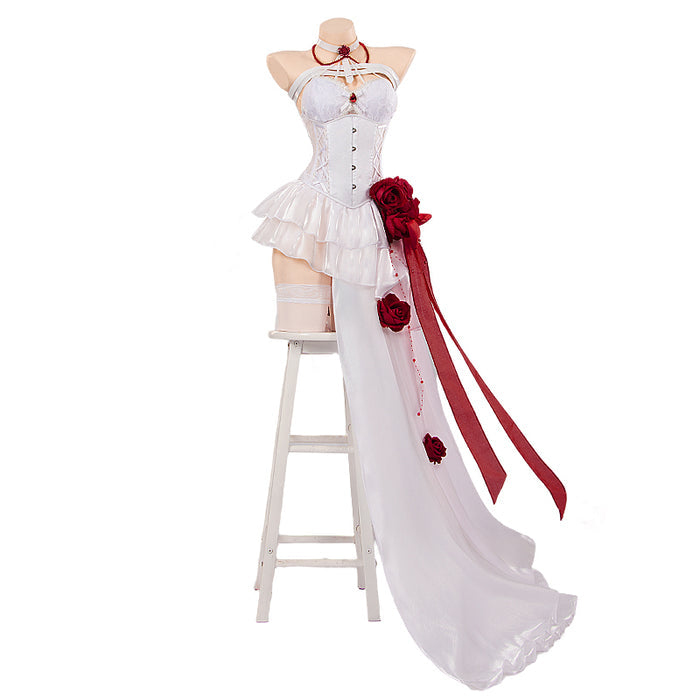 【In Stock】DokiDoki-R Game Cosplay Cosplay White Dress Costume Bonding Chain : Pain Eater