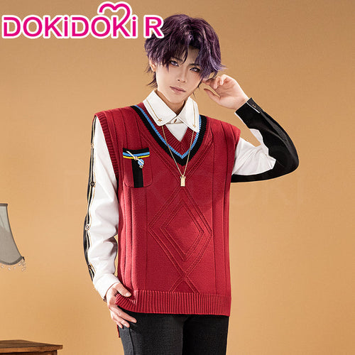 【In Stock】DokiDoki-R Game Love and Deepspace Cosplay Rafayel Costume Red Sweater
