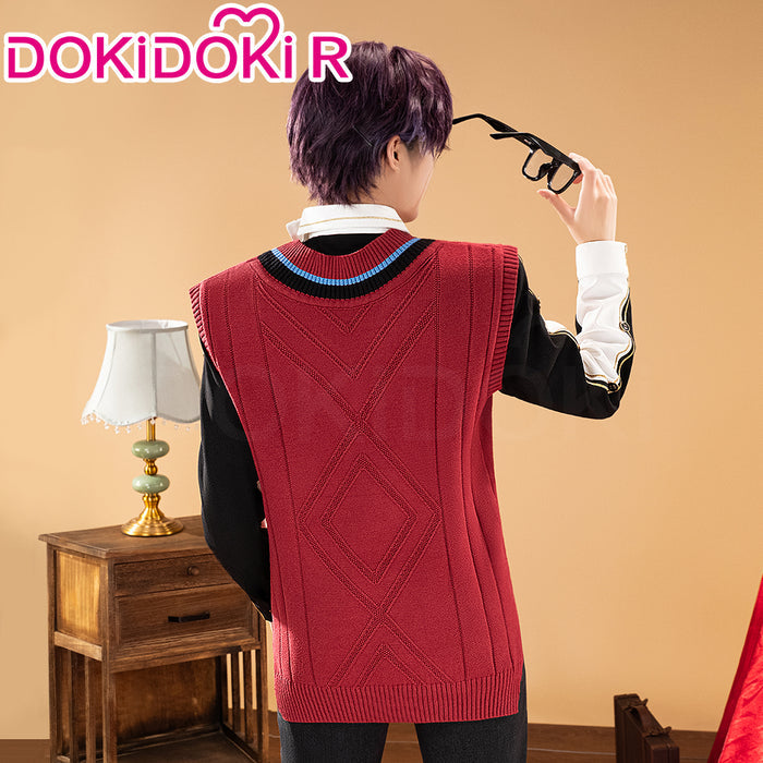 【In Stock】DokiDoki-R Game Love and Deepspace Cosplay Rafayel Costume Red Sweater