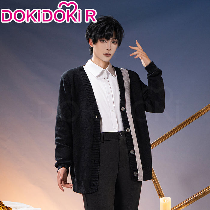 【In Stock】DokiDoki-R Game Love And Deepspace Cosplay Zayne Costume Daily Black Cardigan Sweater