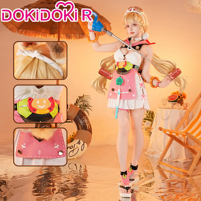 【In Stock】DokiDoki-R Game Zenless Zone Zero Cosplay Alice Thymefield Swimsuit Costume / Headwear / Ear and Tail ZZZ