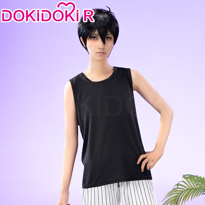 【In Stock】【Size M-3XL】DokiDoki-R Game Cosplay Costume Black Vest Casual Suit