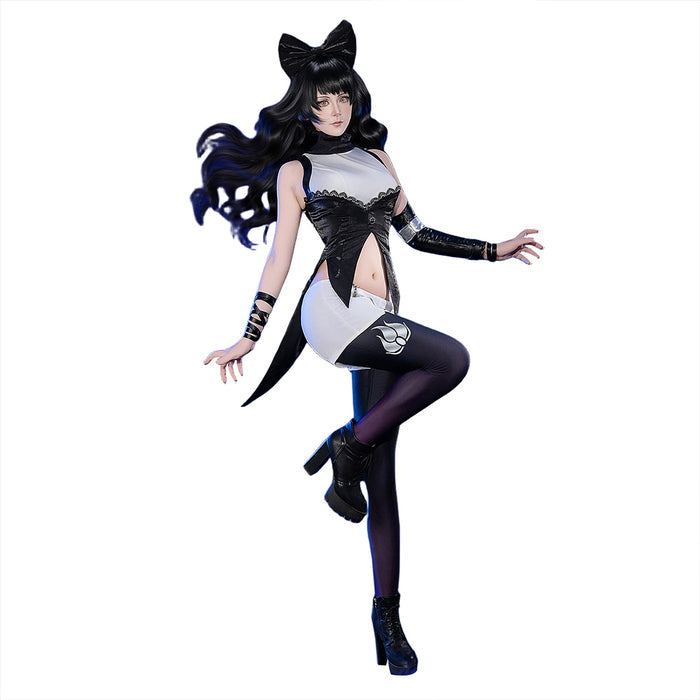 【In Stock】【Size S-2XL】DokiDoki-R Anime Cosplay Cosplay Black Costume / Wig Female