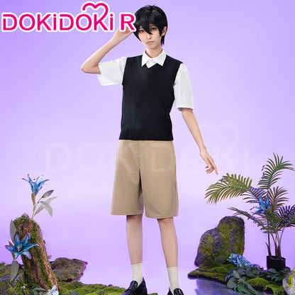 【In Stock】【Size S-3XL】DokiDoki-R Game Cosplay Costume White Shirt Black Vest Casual Suit