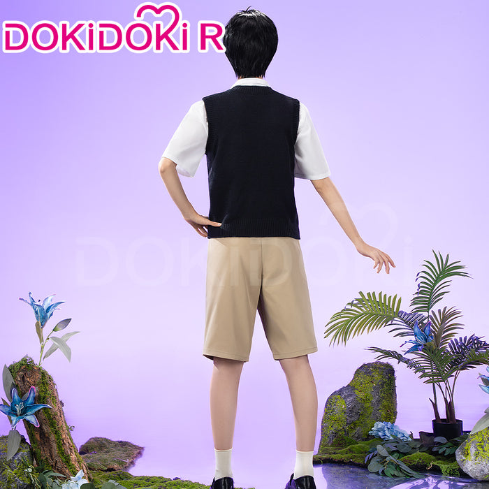 【In Stock】【Size S-3XL】DokiDoki-R Game Cosplay Costume White Shirt Black Vest Casual Suit