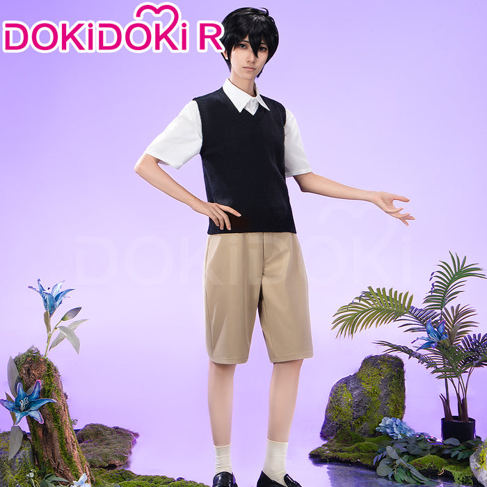 【In Stock】【Size S-3XL】DokiDoki-R Game Cosplay Costume White Shirt Black Vest Casual Suit
