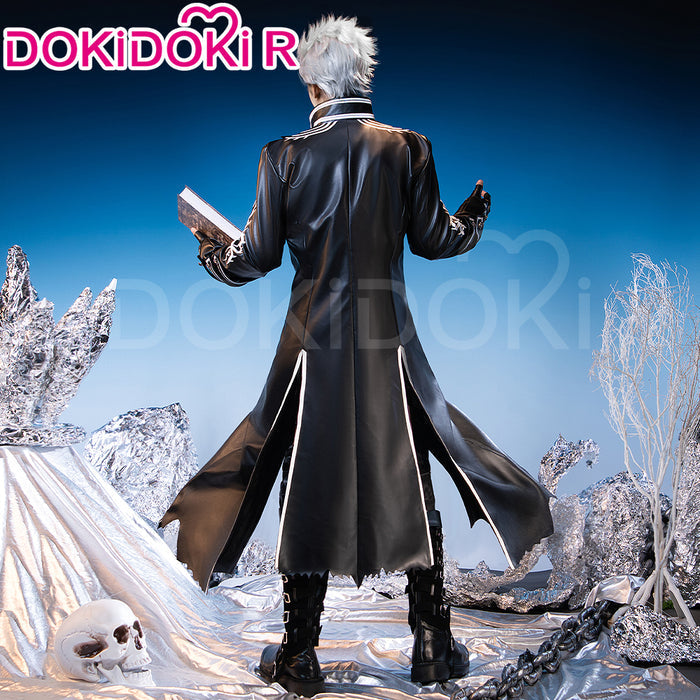 【Partial Ready For Ship】【Size M-4XL】DokiDoki-R Game Cosplay Long Black Coat Halloween