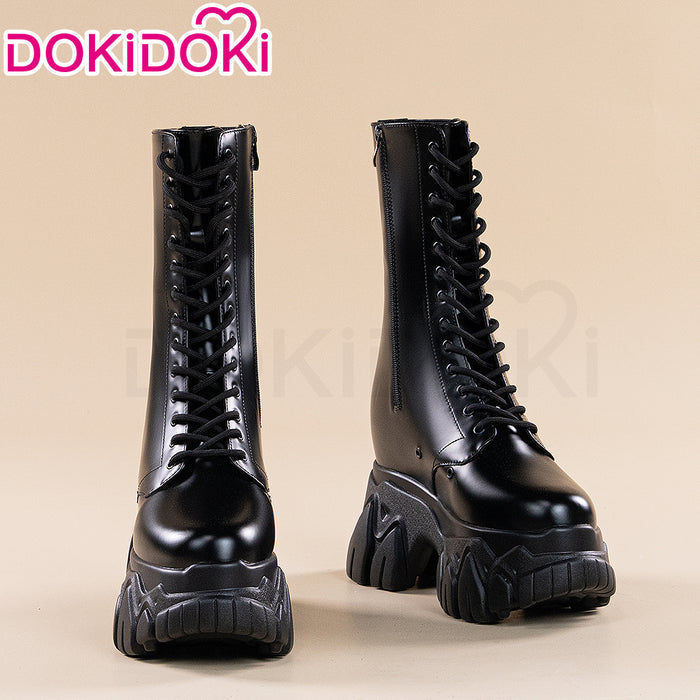 【Partially In Stock】【18 CM】DokiDoki Height Increasing Shoes / Elevator Shoes Martin Boots Black White Invisible Thick-Soled 18CM