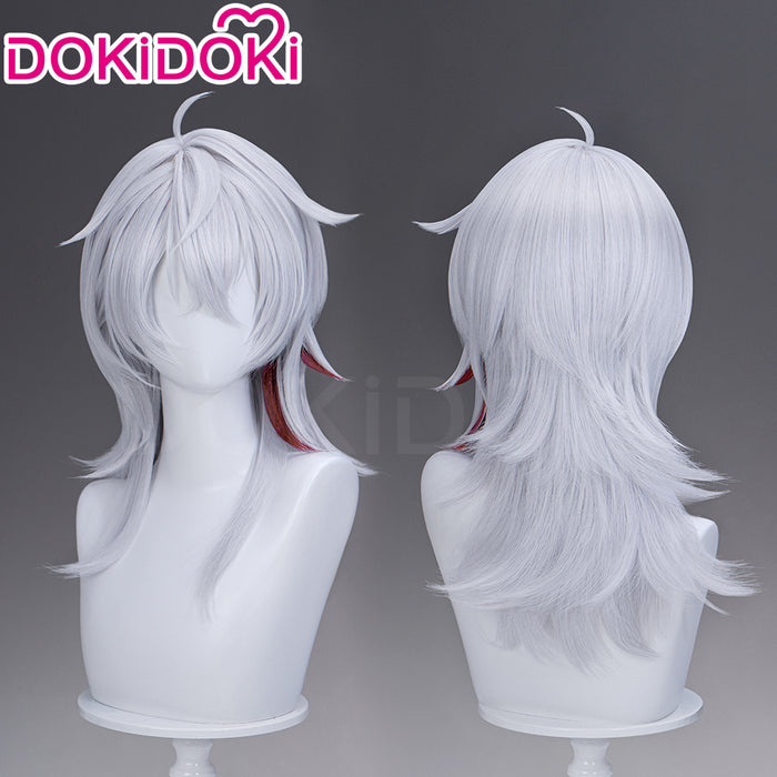 【Partially Ready For Ship】DokiDoki Game Wuthering Waves Cosplay Zani Cosplay Wig / Horns /  Earrings Ear Clips Ear Accessories Long Curly Silver Hair