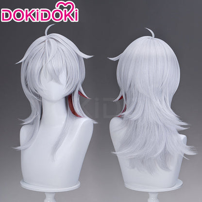 【Partially Ready For Ship】DokiDoki Game Wuthering Waves Cosplay Zani Cosplay Wig / Horns /  Earrings Ear Clips Ear Accessories Long Curly Silver Hair