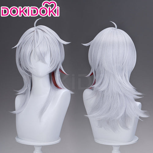 【Partially Ready For Ship】DokiDoki Game Wuthering Waves Cosplay Zani Cosplay Wig / Horns /  Earrings Ear Clips Ear Accessories Long Curly Silver Hair