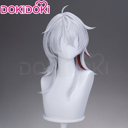 【Partially Ready For Ship】DokiDoki Game Wuthering Waves Cosplay Zani Cosplay Wig / Horns /  Earrings Ear Clips Ear Accessories Long Curly Silver Hair