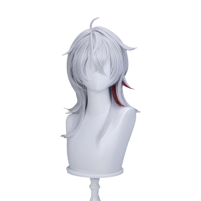 【Partially Ready For Ship】DokiDoki Game Wuthering Waves Cosplay Zani Cosplay Wig / Horns /  Earrings Ear Clips Ear Accessories Long Curly Silver Hair