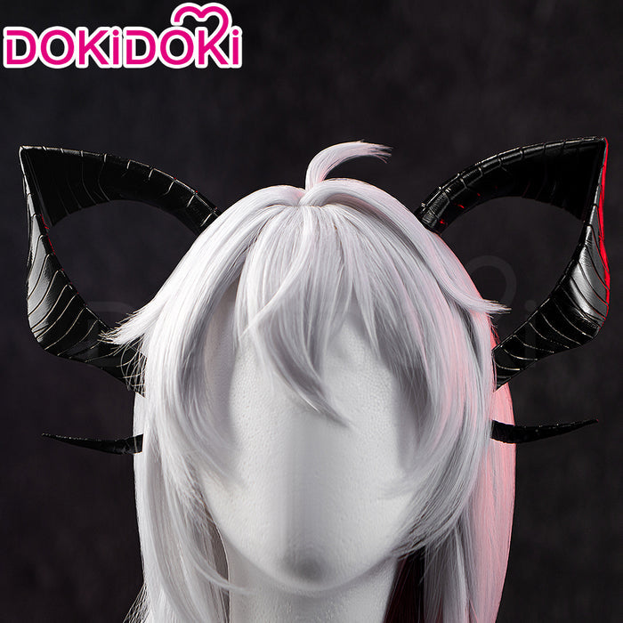 【Partially Ready For Ship】DokiDoki Game Wuthering Waves Cosplay Zani Cosplay Wig / Horns /  Earrings Ear Clips Ear Accessories Long Curly Silver Hair
