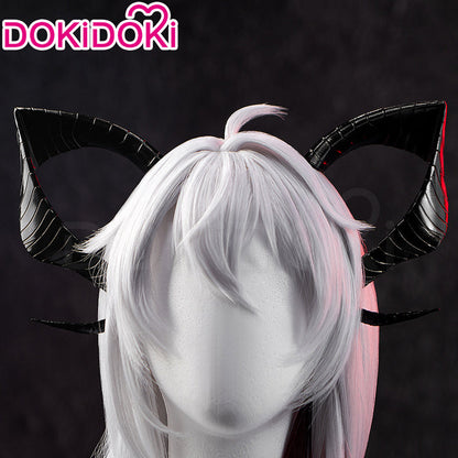 【Partially Ready For Ship】DokiDoki Game Wuthering Waves Cosplay Zani Cosplay Wig / Horns /  Earrings Ear Clips Ear Accessories Long Curly Silver Hair