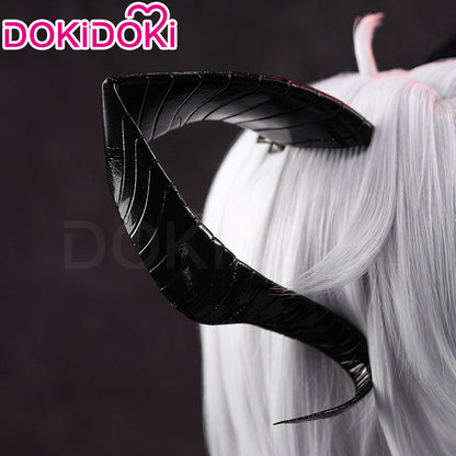 【Partially Ready For Ship】DokiDoki Game Wuthering Waves Cosplay Zani Cosplay Wig / Horns /  Earrings Ear Clips Ear Accessories Long Curly Silver Hair