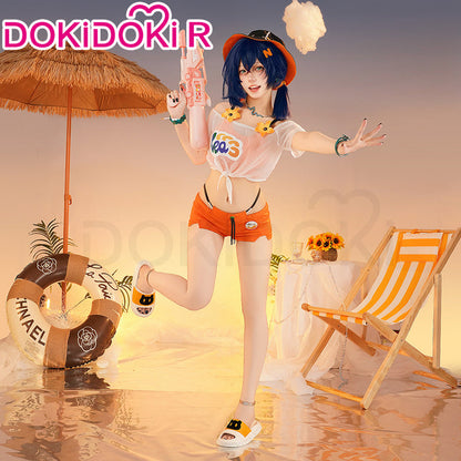 【Partially Ready For Ship】DokiDoki-R Game Zenless Zone Zero Cosplay Belle Costume / Wig Swim Suit Summer Skies ZZZ Swimsuit