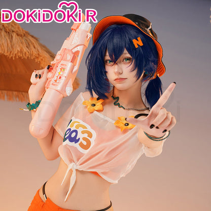 【Partially Ready For Ship】DokiDoki-R Game Zenless Zone Zero Cosplay Belle Costume / Wig Swim Suit Summer Skies ZZZ Swimsuit
