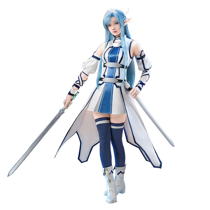 【Partially Ready For Ship】DokiDoki-SR Anime Sword Art Online Cosplay Yuuki Asuna Costume ALO Avatar Undine Healer SAO