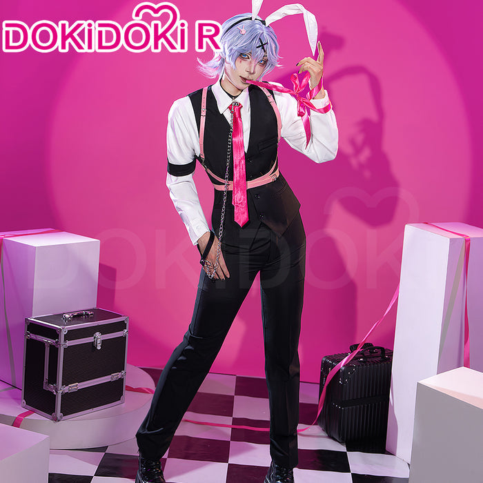 【Partially Ready For Ship】【Size S-3XL】DokiDoki-R Cosplay Rabbit Hole Costume / Wig Bunny Boy Sexy Black Halloween