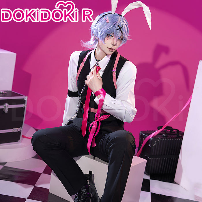 【Partially Ready For Ship】【Size S-3XL】DokiDoki-R Cosplay Rabbit Hole Costume / Wig Bunny Boy Sexy Black Halloween