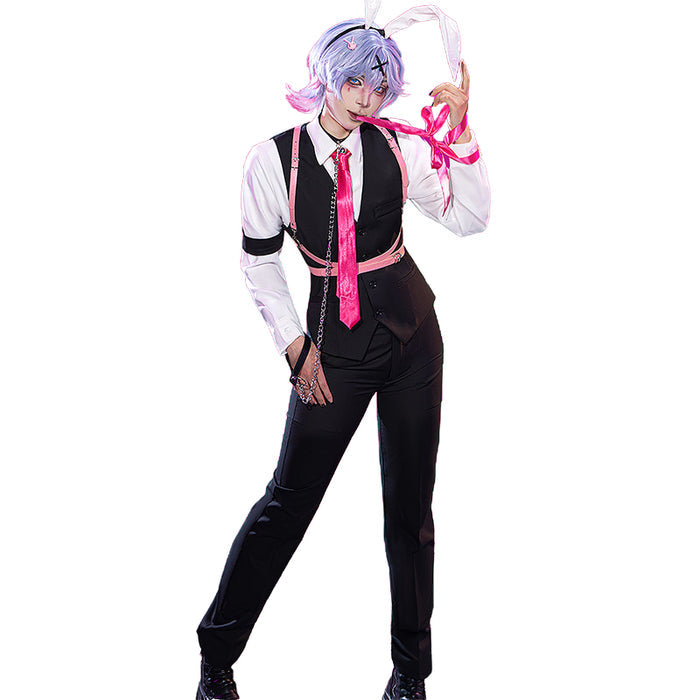 【Partially Ready For Ship】【Size S-3XL】DokiDoki-R Cosplay Rabbit Hole Costume / Wig Bunny Boy Sexy Black Halloween