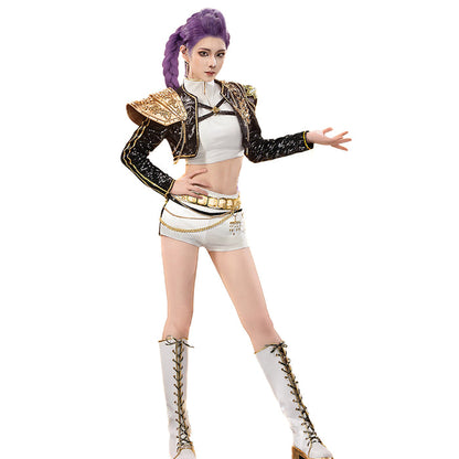 【Partially Ready For Ship】【Size S-3XL】【Last Batch】DokiDoki-SR Movie Anime KPOP KILLER Cosplay Costume 3D Printed / Vacuum Formed Shoulder Armor GOLD SERIES