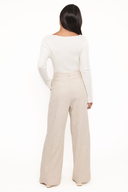 Dean Linen Pants - Beige