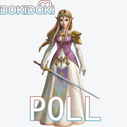 【POLL】$5 Deposit =10% OFF Coupon DokiDoki Game Cosplay Princess Costume Pink White Dress