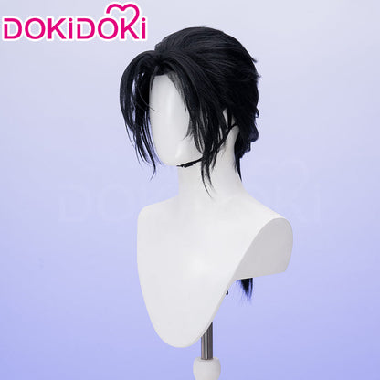 【Ready For Ship】DokiDok Game Where Winds Meet Cosplay Jiang Yan Wig Long Straight Black Hair Ponytail Jiangyan
