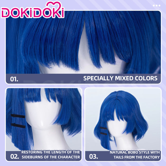 【Ready For Ship】DokiDoki Anime Bocchi the Rock! Cosplay Yamada Ryo Wig Blue short