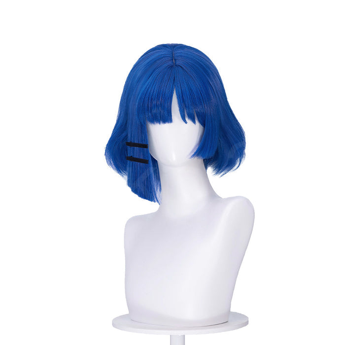 【Ready For Ship】DokiDoki Anime Bocchi the Rock! Cosplay Yamada Ryo Wig Blue short