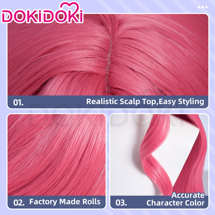 【Ready For Ship】DokiDoki Anime Cosplay Wig Long Curly Pink Hair