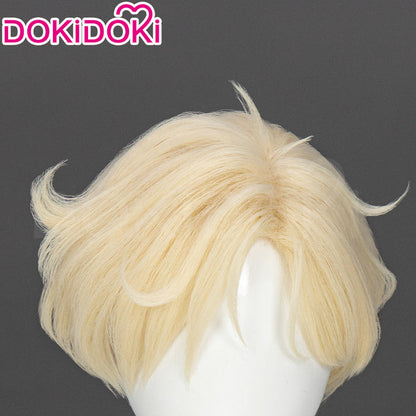 【Ready For Ship】Dokidoki Anime Cosplay Wig Short Curly Blonde Hair